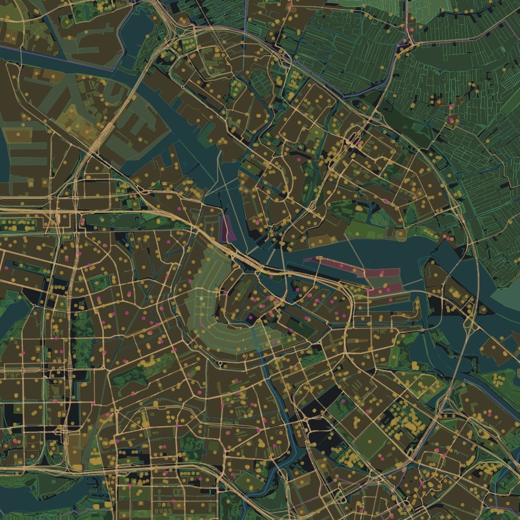 Vector map tile sample